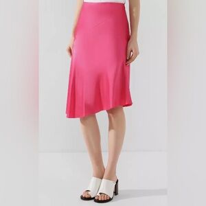 Helmet Lang asymmetrical pink satin skirt - never worn